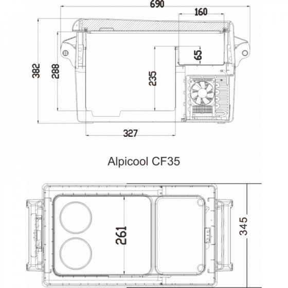Холодильник в авто Alpicool CF35 (12/24)